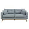 3-Sitzer-Sofa im skandinavischen Stil, eisblau
